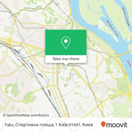 Карта Fabs, Спортивна площа, 1 Київ 01601