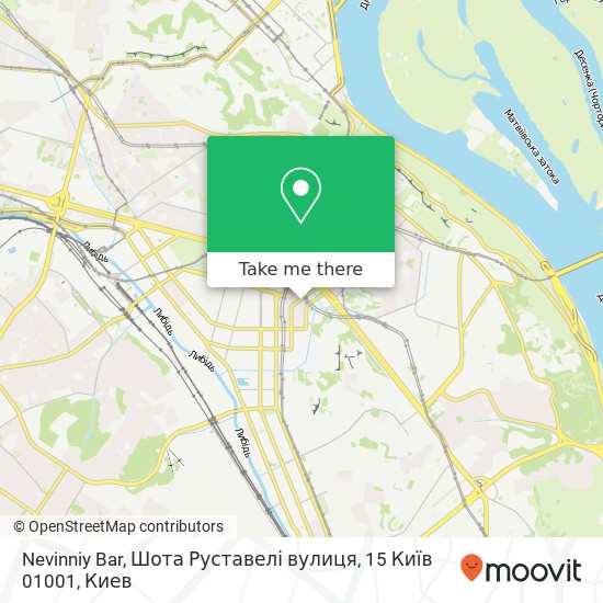 Карта Nevinniy Bar, Шота Руставелі вулиця, 15 Київ 01001