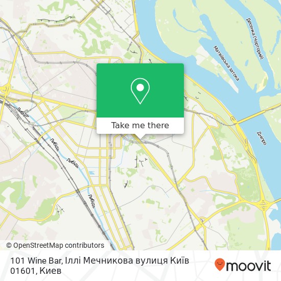 Карта 101 Wine Bar, Іллі Мечникова вулиця Київ 01601
