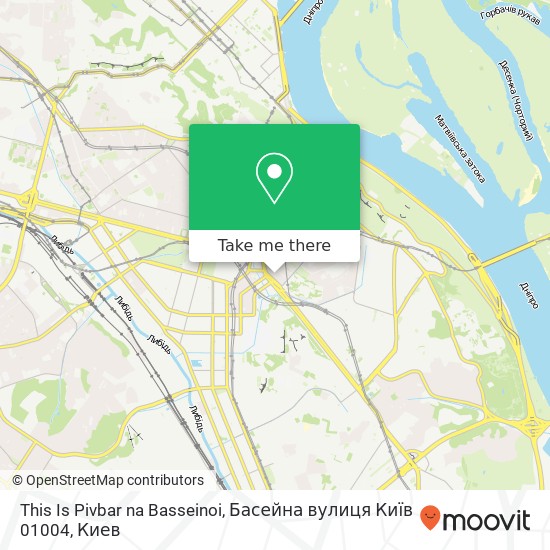 Карта This Is Pivbar na Basseinoi, Басейна вулиця Київ 01004