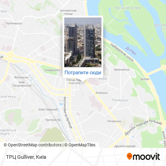 Карта ТРЦ Gulliver