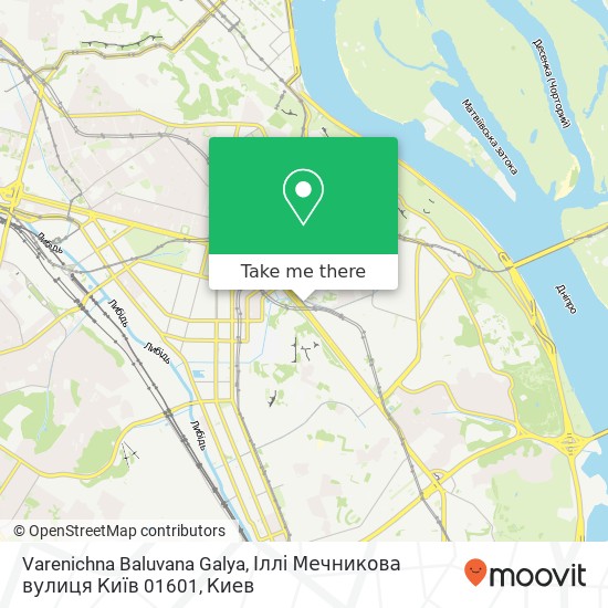Карта Varenichna Baluvana Galya, Іллі Мечникова вулиця Київ 01601