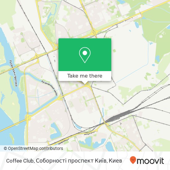 Карта Coffee Club, Соборності проспект Київ