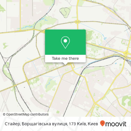 Карта Стайер, Борщагівська вулиця, 173 Київ