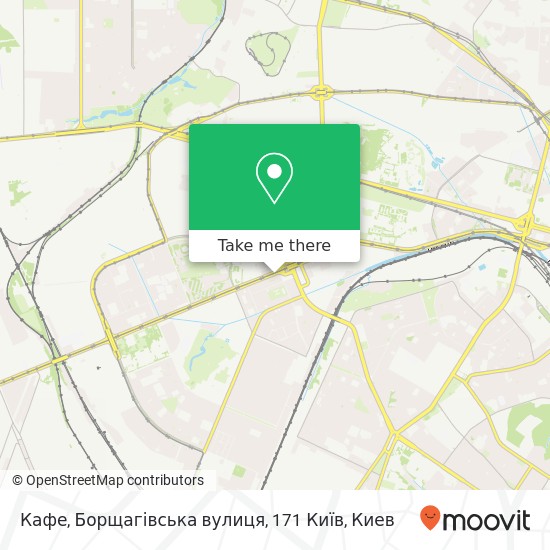 Карта Кафе, Борщагівська вулиця, 171 Київ