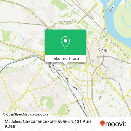 Карта Madeline, Саксаганського вулиця, 131 Київ