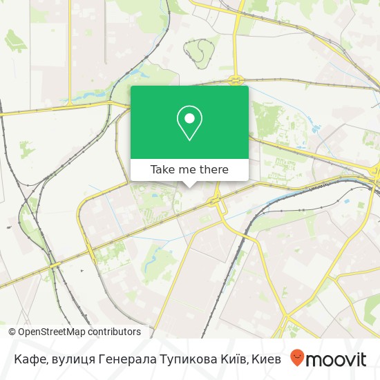 Карта Кафе, вулиця Генерала Тупикова Київ
