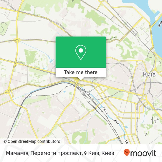 Карта Мамамія, Перемоги проспект, 9 Київ