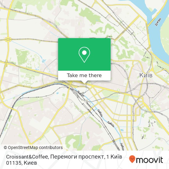 Карта Croissant&Coffeе, Перемоги проспект, 1 Київ 01135