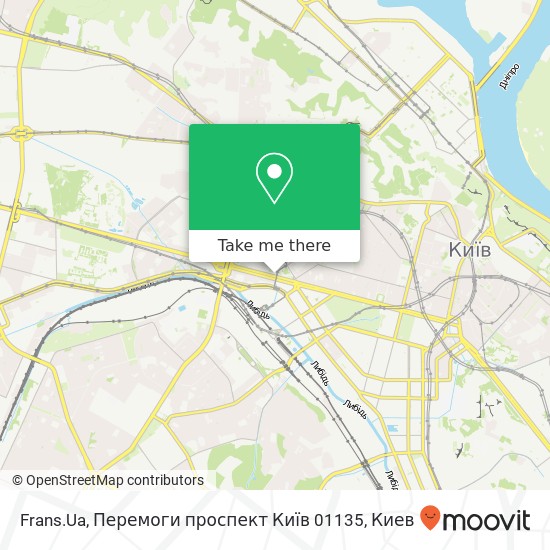 Карта Frans.Ua, Перемоги проспект Київ 01135