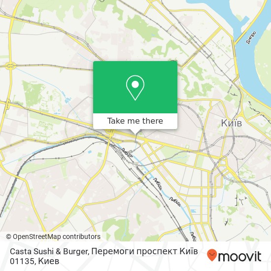 Карта Casta Sushi & Burger, Перемоги проспект Київ 01135
