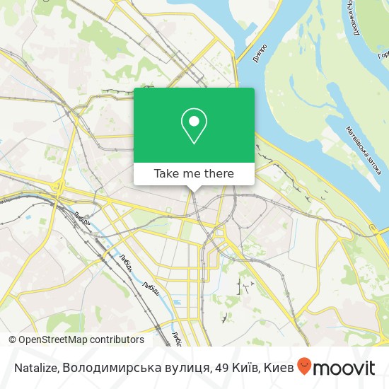 Карта Natalize, Володимирська вулиця, 49 Київ