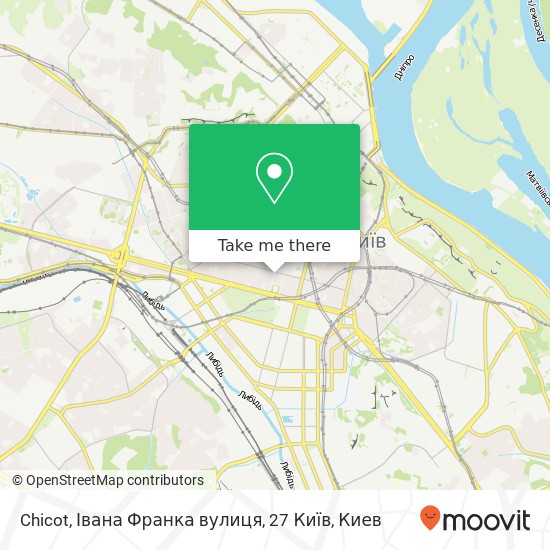 Карта Chicot, Івана Франка вулиця, 27 Київ