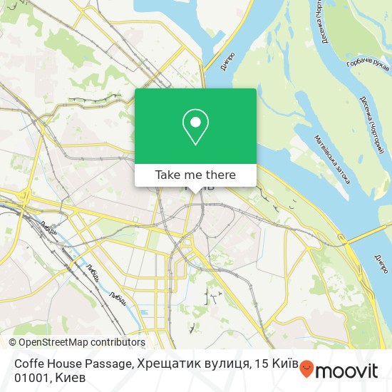 Карта Coffe House Passage, Хрещатик вулиця, 15 Київ 01001