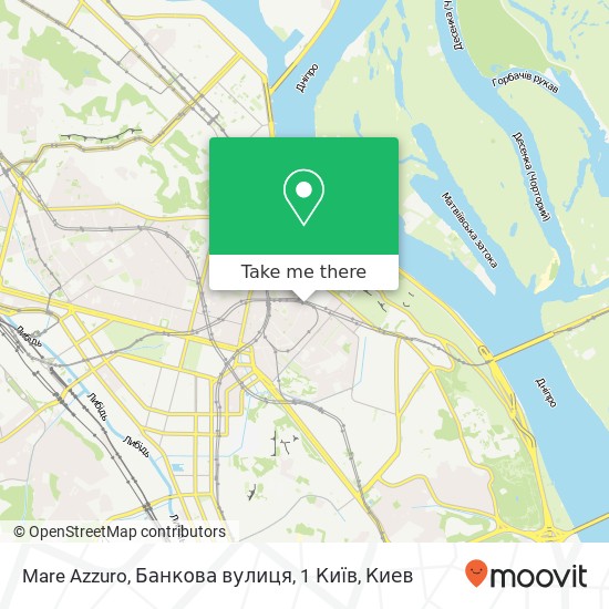 Карта Mare Azzuro, Банкова вулиця, 1 Київ