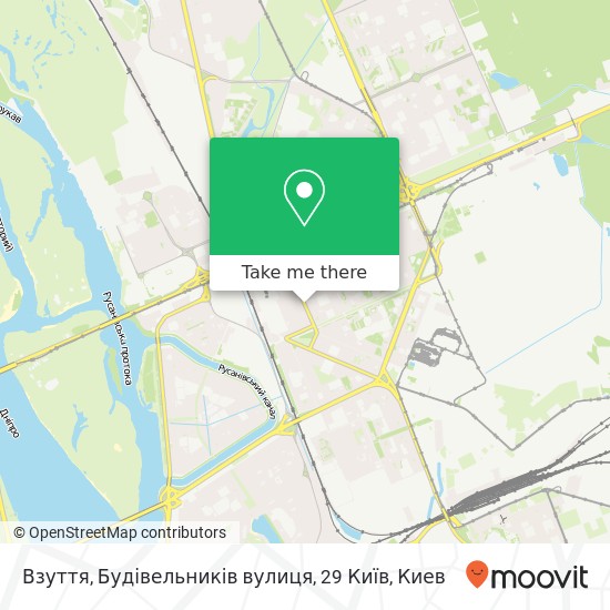 Карта Взуття, Будівельників вулиця, 29 Київ
