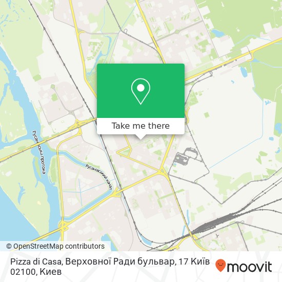 Карта Pizza di Casa, Верховної Ради бульвар, 17 Київ 02100