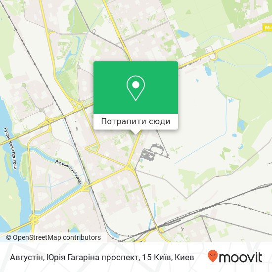 Карта Августін, Юрія Гагаріна проспект, 15 Київ