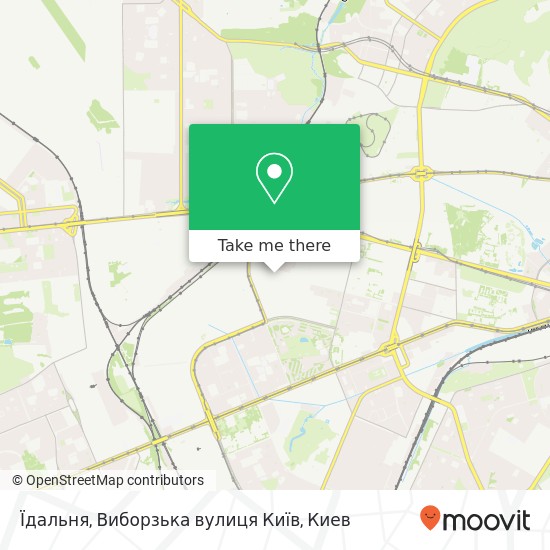 Карта Їдальня, Виборзька вулиця Київ