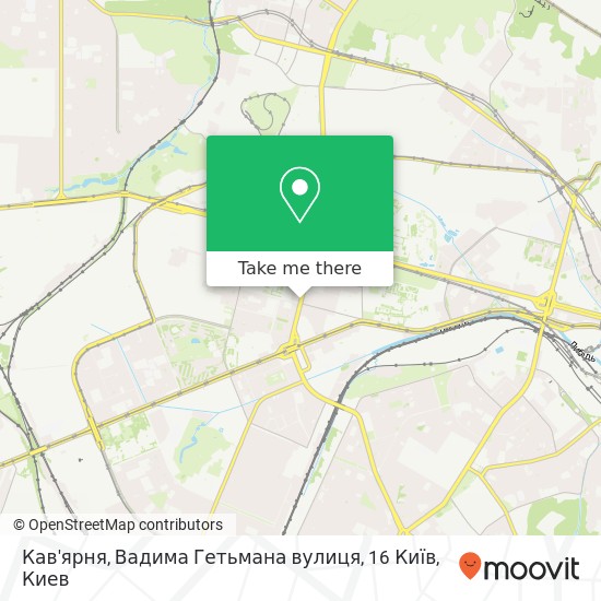 Карта Кав'ярня, Вадима Гетьмана вулиця, 16 Київ