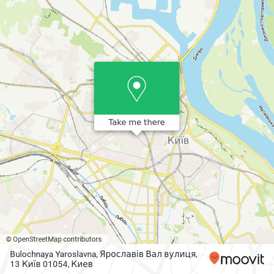 Карта Bulochnaya Yaroslavna, Ярославів Вал вулиця, 13 Київ 01054