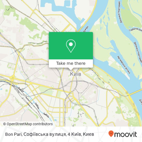 Карта Bon Pari, Софіївська вулиця, 4 Київ