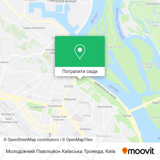 Карта Молодіжний Павільйон Київська Троянда