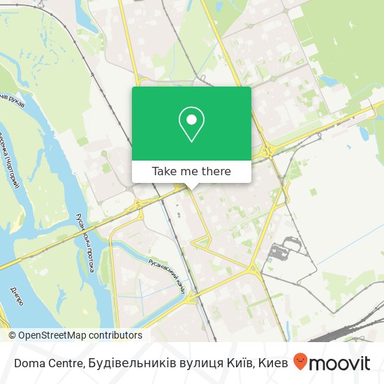 Карта Doma Centre, Будівельників вулиця Київ