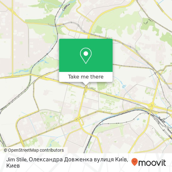 Карта Jim Stile, Олександра Довженка вулиця Київ