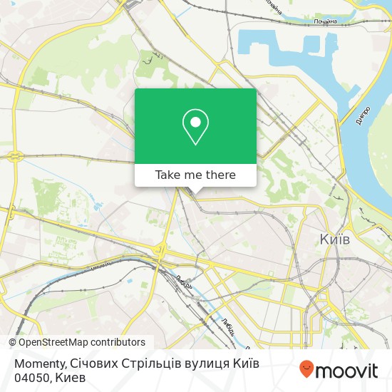 Карта Momenty, Січових Стрільців вулиця Київ 04050