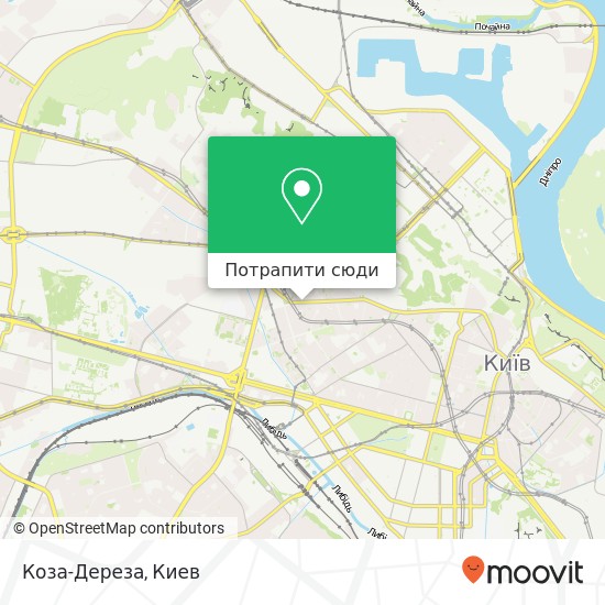 Карта Коза-Дереза, Артема Вулиця, 52А Київ