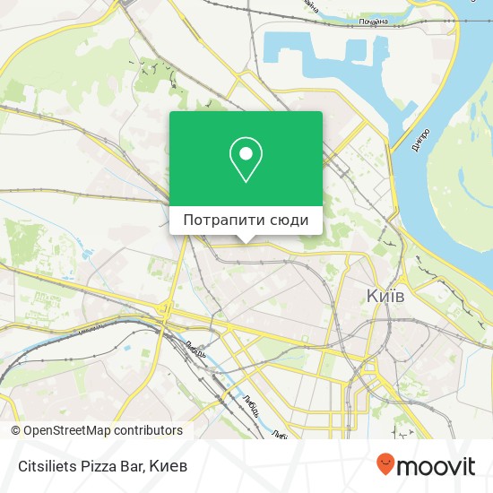 Карта Citsiliets Pizza Bar, Артема вулиця, 35 Київ 04053