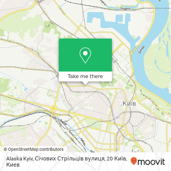 Карта Alaska Kyiv, Січових Стрільців вулиця, 20 Київ