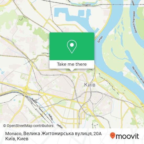 Карта Monaco, Велика Житомирська вулиця, 20A Київ
