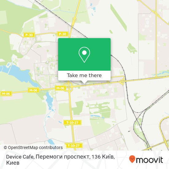 Карта Device Cafe, Перемоги проспект, 136 Київ