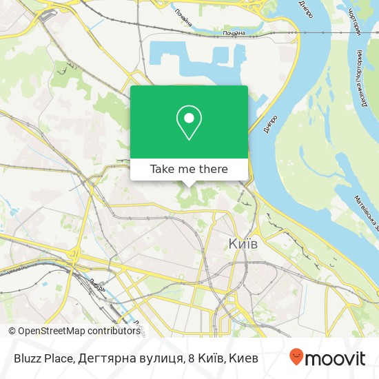 Карта Bluzz Place, Дегтярна вулиця, 8 Київ