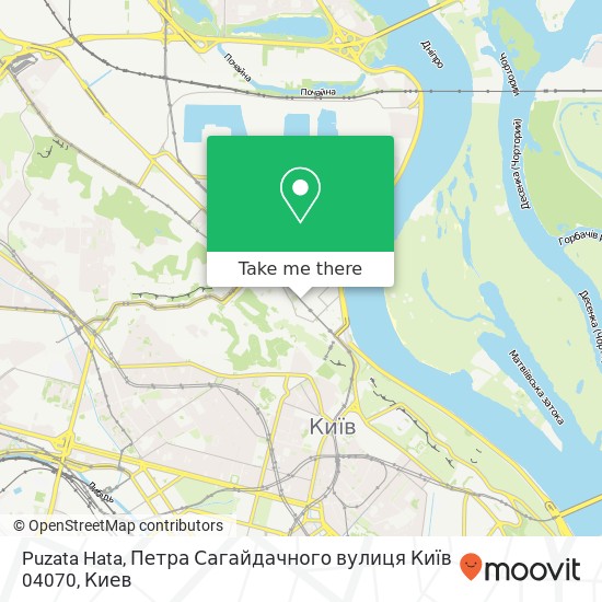 Карта Puzata Hata, Петра Сагайдачного вулиця Київ 04070