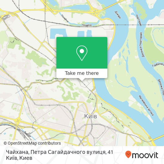 Карта Чайхана, Петра Сагайдачного вулиця, 41 Київ