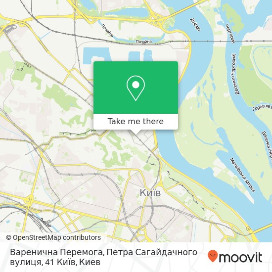 Карта Варенична Перемога, Петра Сагайдачного вулиця, 41 Київ