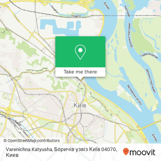 Карта Varenichna Katyusha, Боричів узвіз Київ 04070