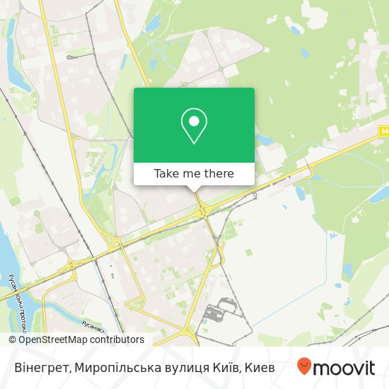 Карта Вінегрет, Миропільська вулиця Київ