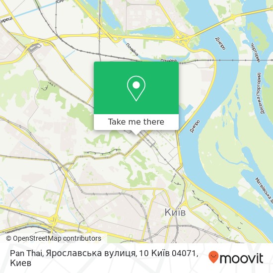 Карта Pan Thai, Ярославська вулиця, 10 Київ 04071