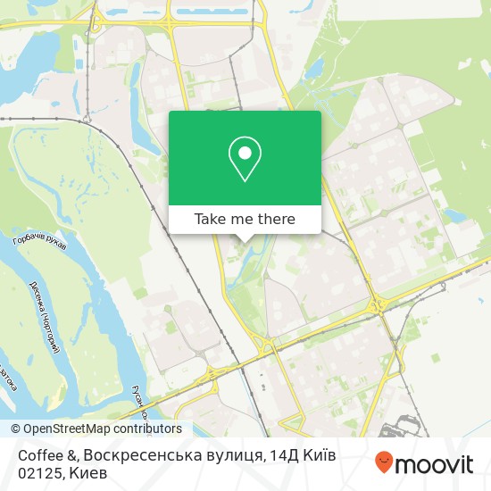 Карта Coffee &, Воскресенська вулиця, 14Д Київ 02125