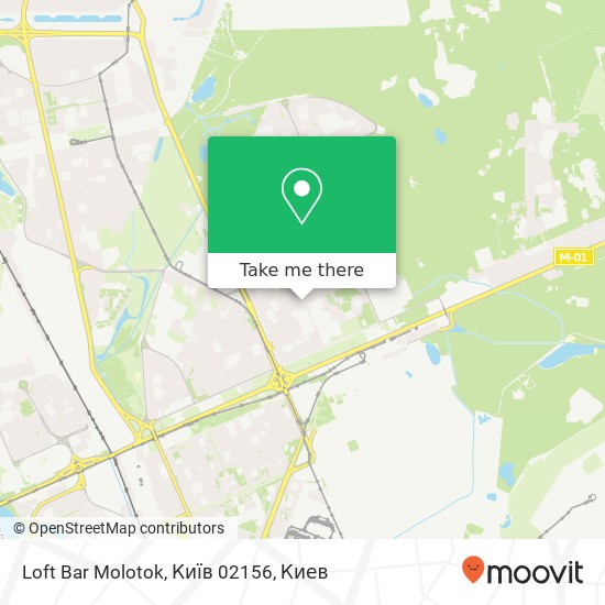 Карта Loft Bar Molotok, Київ 02156