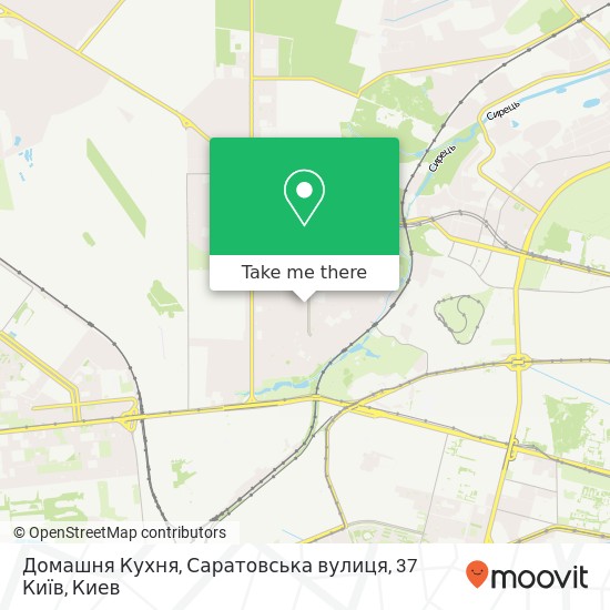 Карта Домашня Кухня, Саратовська вулиця, 37 Київ