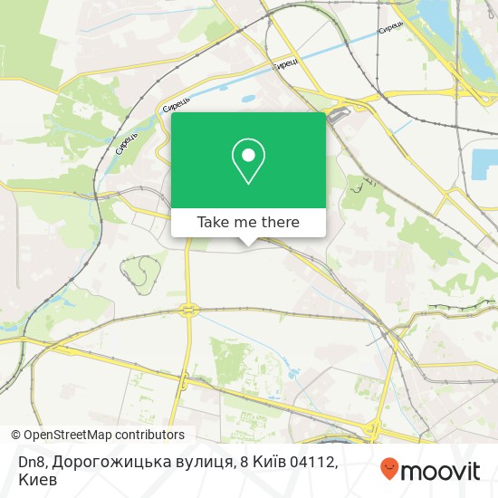 Карта Dn8, Дорогожицька вулиця, 8 Київ 04112