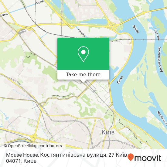 Карта Mouse House, Костянтинівська вулиця, 27 Київ 04071