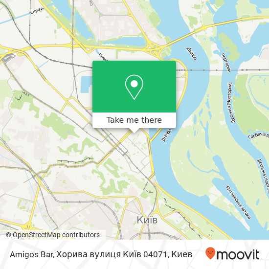 Карта Amigos Bar, Хорива вулиця Київ 04071