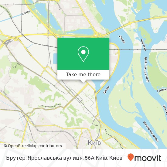 Карта Брутер, Ярославська вулиця, 56А Київ
