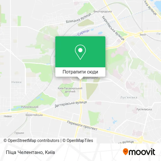Карта Піца Челентано